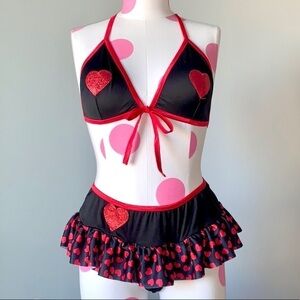 Frederick’s of Hollywood Heart Lingerie Set